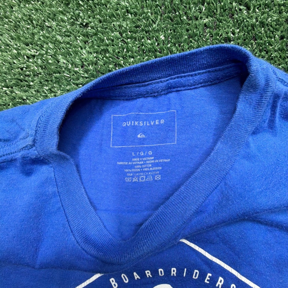 Quiksilver Mens Boardriders Graphic T-Shirt Blue Short Sleeve Cotton Tee Large - Picture 6 of 7